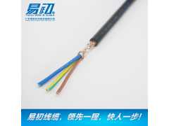 广东易初铜芯编织护套电缆RVVP5*2.5编织电线易初电线