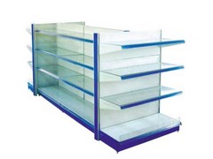 西安报价合理的玻璃货架批售：超市玻璃货架价格