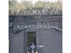 竹篱笆黑色墙篱笆传统竹墙竹围栏上海松江江朗亭路案例图1