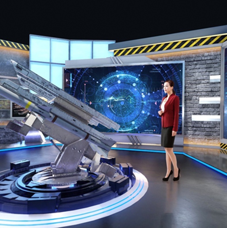 真三维虚拟演播室设计-北京新视聚合教育直播演播室图4