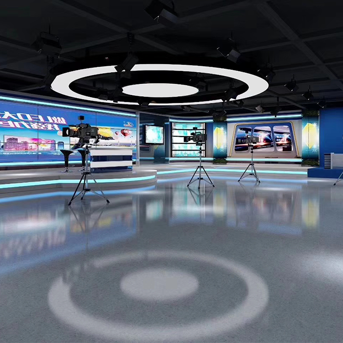 新视聚合虚拟演播室设计效果图实景演播室建设方案图3
