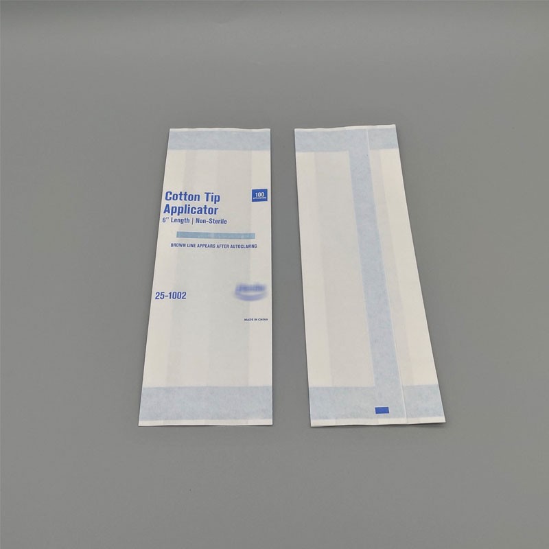 厂家供应医用纸纸袋纯木桨透析纸袋高温灭菌纸袋外贸棉签灭菌袋